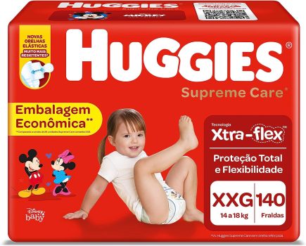 HUGGIES Fralda Supreme Care XXG – 140 fraldas