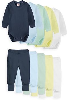 Kit 10 Peças Body e Calça Longo, Zupt Baby, Menino
