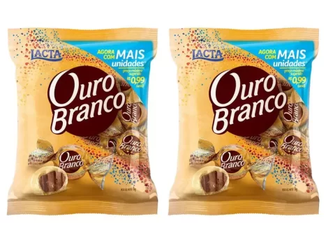 Kit Pacote de Bombom Chocolate Ouro Branco 1kg