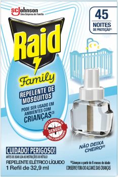 Repelente Elétrico Raid Líquido 45 Noites Family Refil