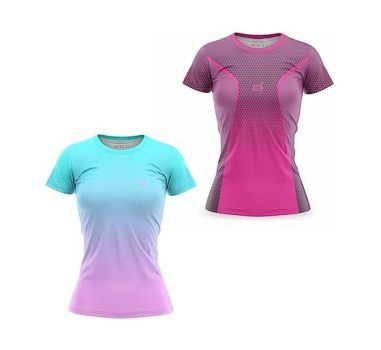 Kit 2 Blusa Feminina Academia Fitness Camiseta Dry fit Leve e confortável para Corrida treino Ginástica