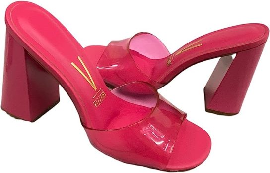 Tamanco Salto Grosso Cristal Vinil Transparente Vizzano – 6480.200