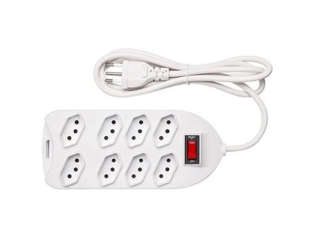 Protetor Eletrônico com 8 Tomadas EPE 1008+ Branco Intelbras