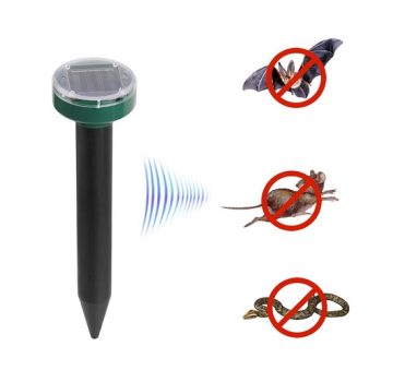 Controle de pragas para jardim, gramado, casa, repele rato, morcego, cobra, movido à energia solar, Ajcoflt