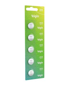 Elgin CR2032, Bateria de Litio 3V, Blister com 5 Baterias