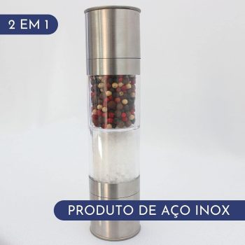 Moedor Sal E Pimenta 2 Em 1 Aço Inox Gourmet