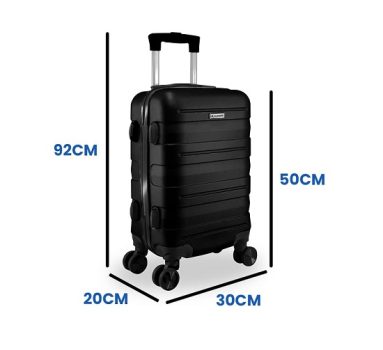 Mala De Bordo Viagem Rígida em Abs 4 Rodinhas 360º Cadeado