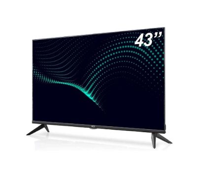 Smart TV LED 43″ HQ Conversor Digital Externo 3 HDMI 2 USB WI-FI Android 11 Design Slim, PRETO