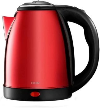 Chaleira elétrica Inox Elgin em Inox Sem fio 1,8 Litros Vermelha 220V