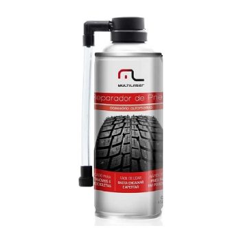 Multilaser Reparador De Pneus Para Emergencias 450Ml Danos Até 5Mm Única Utilização – Au400, Preto