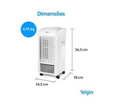 Climatizador de Ar Portátil Smart 3 em 1, Elgin, Branco, 3.5 Litros 110V – Climatiza, ventila e ioniza o ar