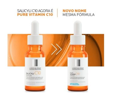 La Roche-Posay Pure Vitamine C10, Ácido Hialurônico, Antioxidante, Antirrugas, Rugas e Linhas Finas