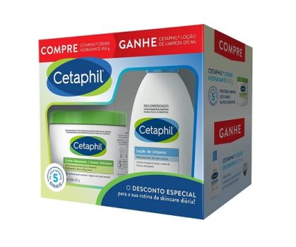Kit Cetaphil Creme Hidratante 453g + Loção de Limpeza 120mL
