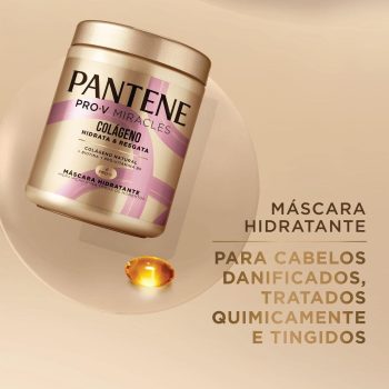 Máscara Hidratante Pantene Colágeno Hidrata e Resgata 550ml, Pantene