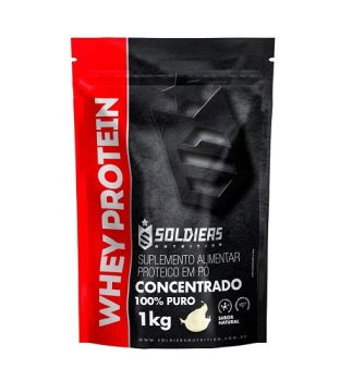 Whey Protein Concentrado 1Kg – Natural – 100% Puro Importado – Soldiers Nutrition