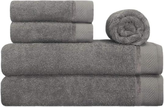 Jogo com 5 Toalha De Banho – gigantes – gramatura 500 – kit de toalhas de Luxo