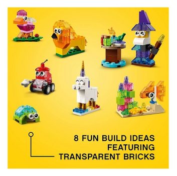 11013 LEGO® Classic Blocos Transparentes Criativos; Kit de Construção para Crianças (500 peças)
