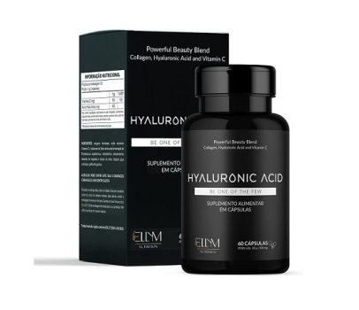 Hyaluronic Acid 60 Cápsulas Ellym Nutrition Ácido Hialurônico Colageno Hidrolisado Vitamina C Suplemento Anti Idade Nutricional