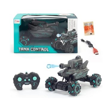 Carrinho de Controle Remoto Tanque de guerra lança bolinhas de gel (AZUL)