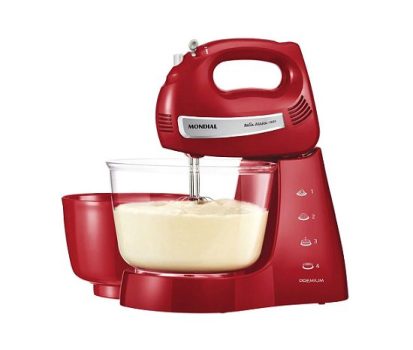 Batedeira Mondial Vermelha 400W Premium – Bella Massa B-29 04 Velocidades