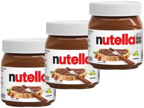 Kit Creme de Avelã com Cacau Nutella Ferrero – 350g 3 Unidades