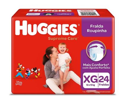 Fralda Huggies Supreme Care Roupinha Xg – 24 Fraldas