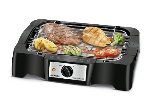 Churrasqueira Elétrica, Mondial, Preto, 1500W, 220V – CH-07