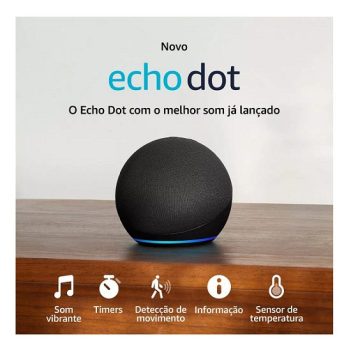 Echo Dot 5ª Geração Alto-falante De 1,73 Preto Amazon Bivolt
