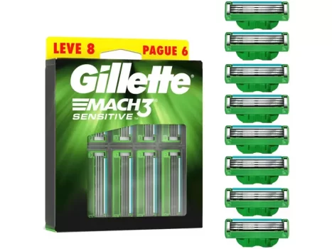 Carga Gillette Mach3 Sensitive – 8 Unidades