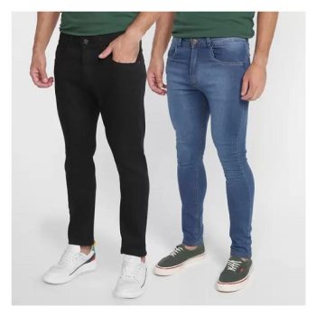 Kit Calça Jeans Skinny Vale de West Casual Masculina – 2 Peças