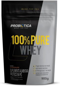 100% Pure Whey Nova Fórmula – 900g Refil Chocolate – Probiótica