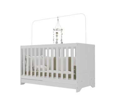 Berço 3 em 1 para Colchão 60 x 130 cm Multimóveis Branco
