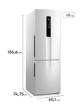 Geladeira Electrolux Frost Free 400L Inverse com AutoSense Branca (DB44) 127V