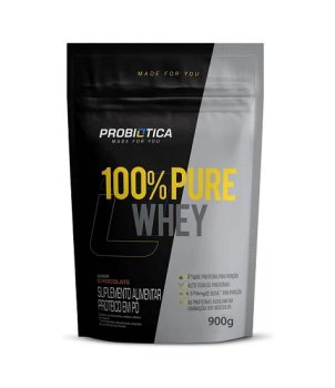 100% Pure Whey Nova Fórmula – 900g Refil Chocolate – Probiótica