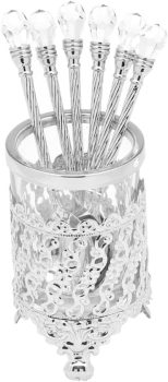 Conjunto 6 Colheres com Suporte de Zamak Lyor Prata