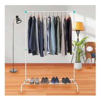 Arara para Roupas com Sapateira 100% Aço Suporta 90 Cabides 140cm Altura – Pet Útil