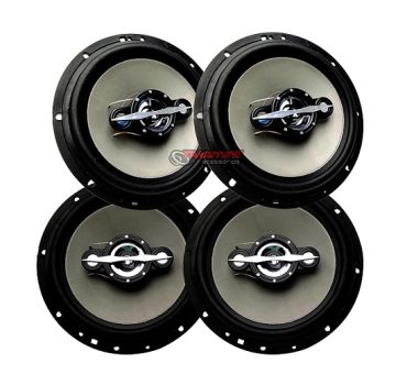 Kit 2 Pares Alto Falante 6 Polegadas Quadriaxial Som Automotivo 280W Leson