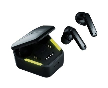 WAAW by ALOK ENERGY 100EBG – Fone de Ouvido Bluetooth, TWS, Intra-Auricular Com Modo Gamer e Resistente à Água IPX4, Preto e Verde, P, M, G Visite a loja WAAW