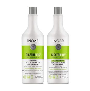 Kit CicatriFios Plástica Capilar Shampoo e condicionador 2x1L, Inoar