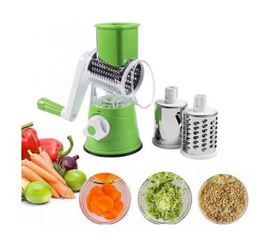 Ralador Fatiador Multiuso 3 Em 1 Verduras Legumes Queijo Top (Verde)