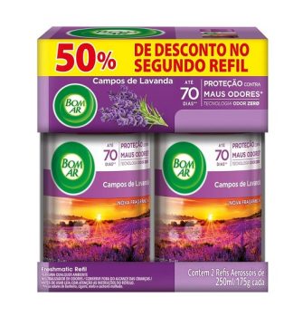 Aromatizador Bom Ar Spray Automático Freshmatic Refil na 2ª Unidade Campos de Lavanda Visite a loja Air Wick