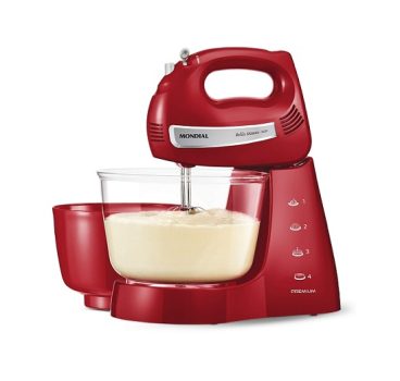 Batedeira Mondial, Bella Massa Inox Premium, 110V, Vermelho, 400W – B-29 NP