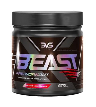 Pré-Treino Beast 300g – 3VS Nutrition – Ultra concentrado – Promove vasodilatação