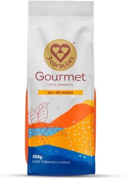 Café Torrado e Moído Gourmet Sul de Minas Pacote de 250g 3 Corações