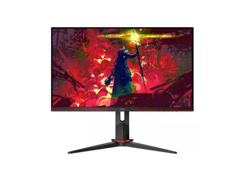 Monitor Gamer Hero Full Hd 27” G-sync 144hz Ips 1ms Aoc Cor Preto/Vermelho 110V/220V