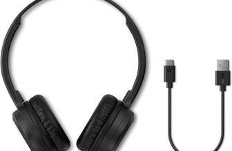 Headphone Philips bluetooth on-ear com microfone e energia para 15 horas na cor preto TAH1108BK/55