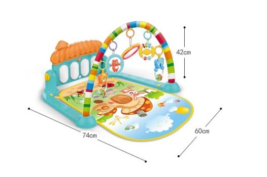 Tapete de Atividade Musical Piano Interativo Cogumelo Villa Wakaii