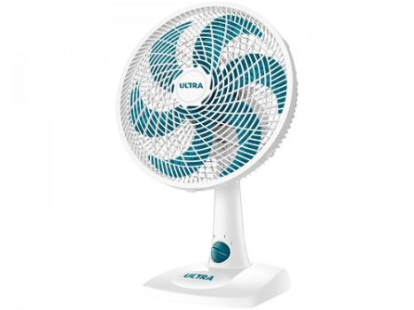 Ventilador de mesa 30cm, Ultra, 110V, Branco/Azul – V-30-6P