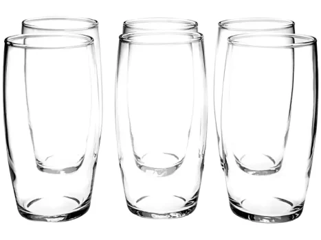 Jogo de Copos de Vidro 300ml 6 Peças Nadir – Oca Long Drink