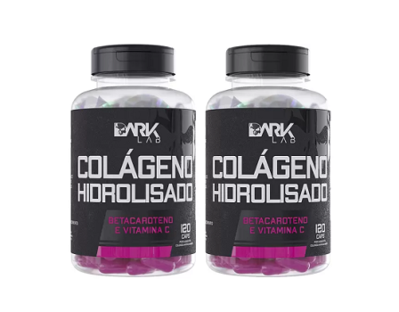 Colágeno Hidrolisado Tipo 1, Peptideos, Vitamina C, Vitamina A, Dark Lab Collagen Peptides, Fortalece Pele Cabelo e Unhas, Antienvelhecimento